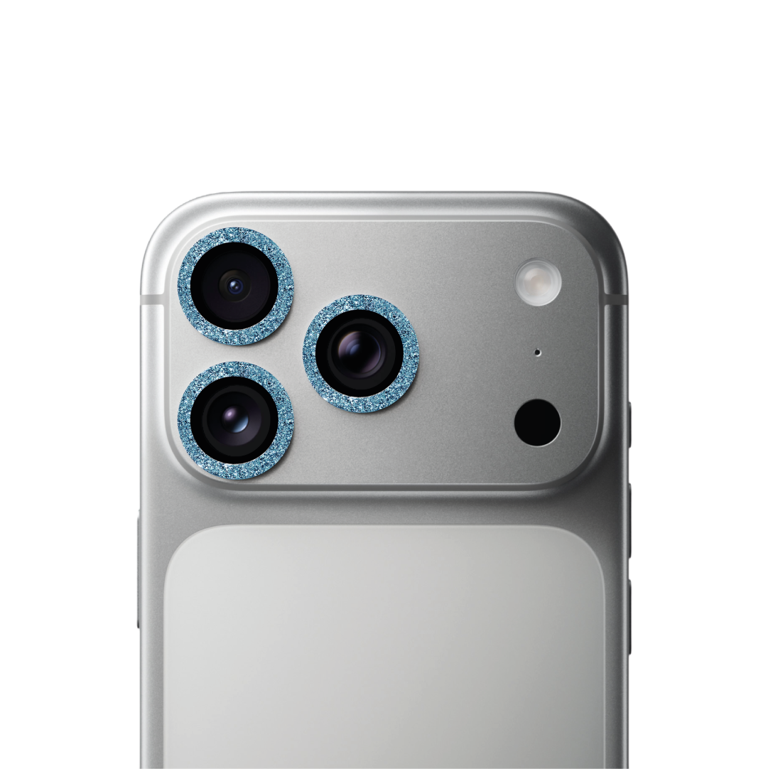 Cerchietti Copri Fotocamera Glitter Azzurro